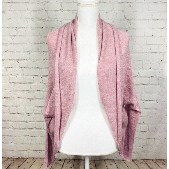 Ingugu Knit Shrug Fine Baby Alpaca Wool Cocoon Cardi Ballerina Pink Delicate S/M - Picture 3 of 8